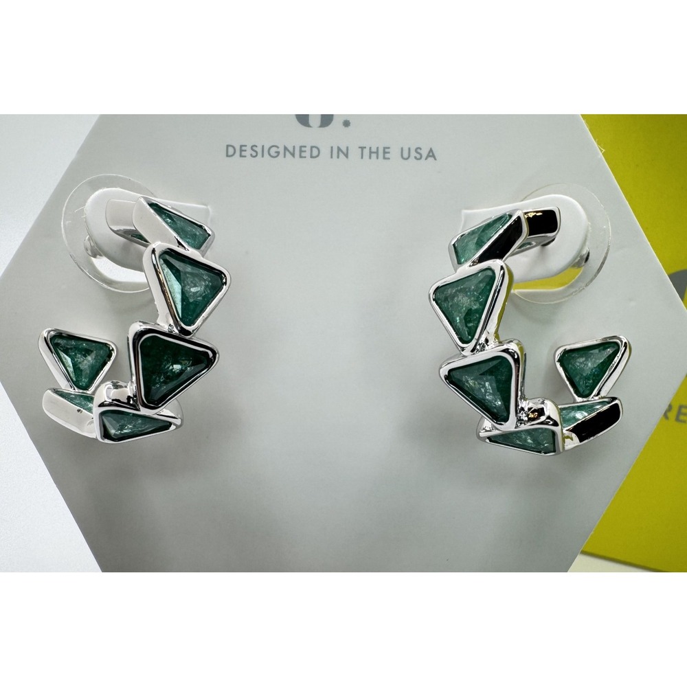 Bomb Party A Path Forged Softly Earrings ER81726 Lab Created Emerald Hoop